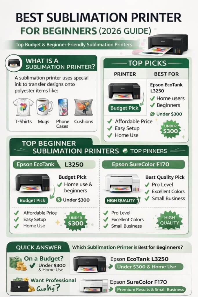 BEST SUBLIMATION PRINTER FOR BEGINNERS