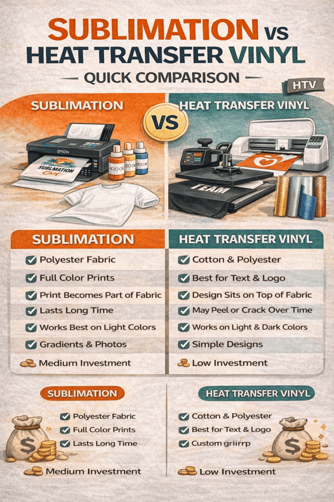 Sublimation vs heat transfer vinyl